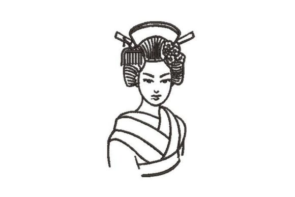 Japanese Geisha: A Professional Embroidery Design Review
