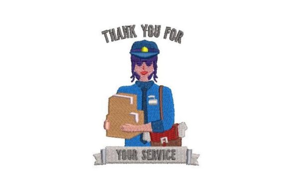Postwoman: A Fresh Embroidery Design for Boutique Apparel