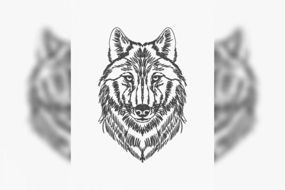 Reviewing Wolf Head Line Art for Real Embroidery Projects